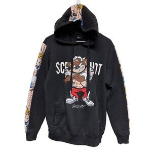 Screenshot Taz Tazmanian Devil Black Hip Hop Hoodie Black Men's Size Medium